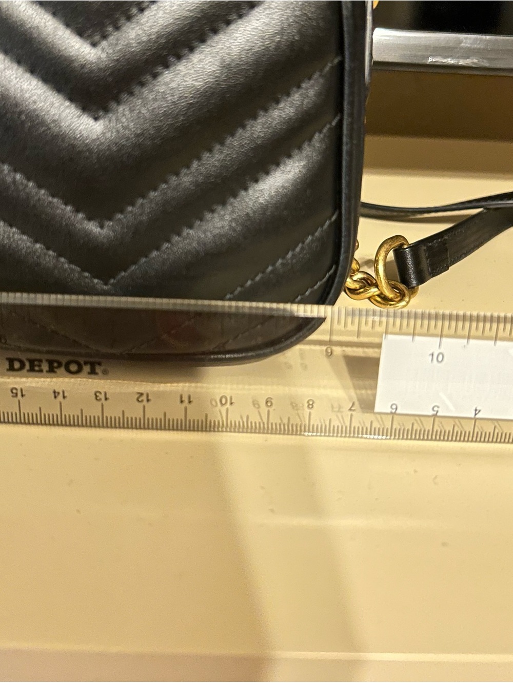 Gucci Black GG Marmont Leather Crossbody Bag - Picture 8 of 9